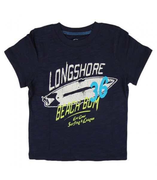 Carters Navy Tee With Longshore Print