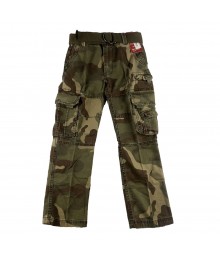 Arizona Camo Boys Belted Cargo Trousers