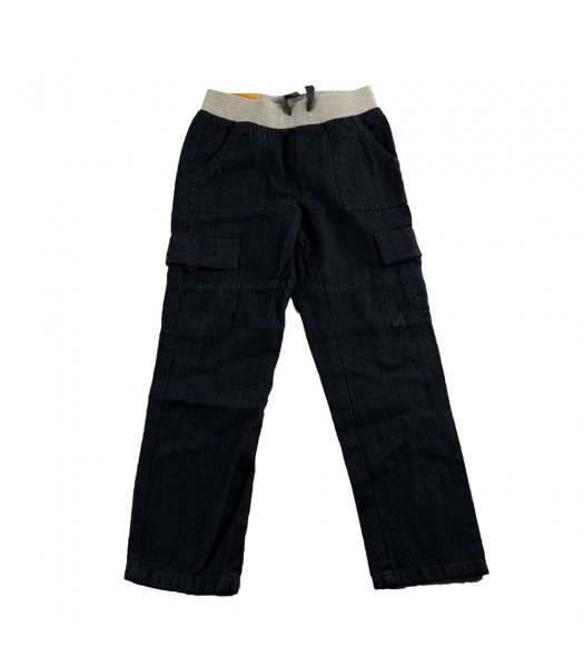 Cherokee Dark Wash Boys Cargo Jeans Wt Banded Waist