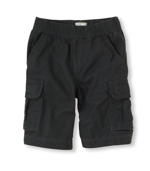 Childrens Place Black Washed Cargo Shorts