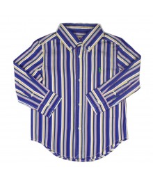 Polo Blue Multi Stripped Long Sleve Shirt