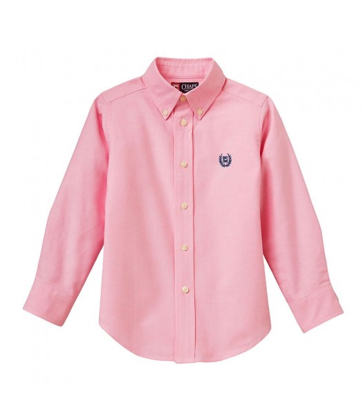 Chaps Pink Solid Oxford L/S Shirt