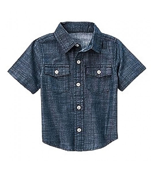 Crazy8 Dark Wash Denim Chambray Shirt