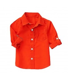 Crazy8 Orange Linen L/S Shirt