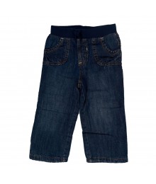 Old Navy Dark Denim Rib-Waist Pull On Jeans