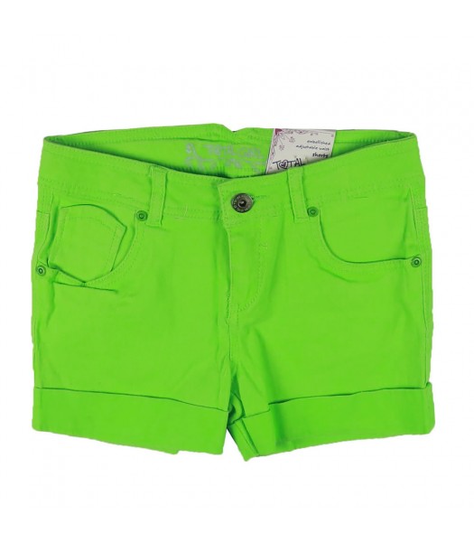 Total Girl Neon Green Girls Shorts