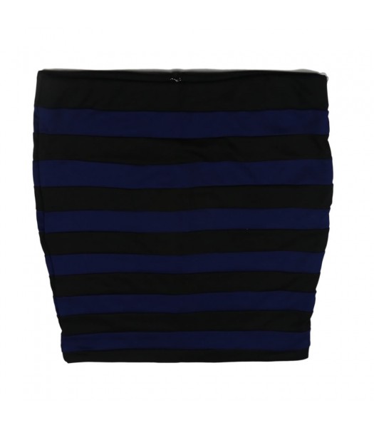 Stoosh Blue/Black  Striped Bodycon(Banded) Skirt