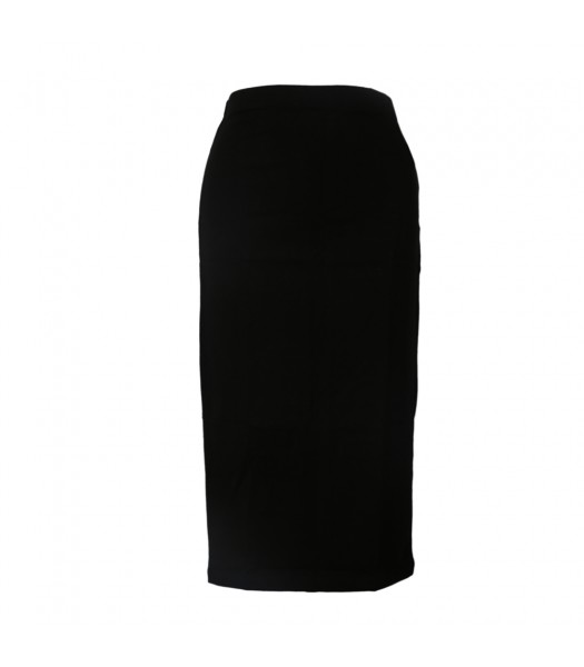 Decree Black  Pencil Knit Mid-Skirts