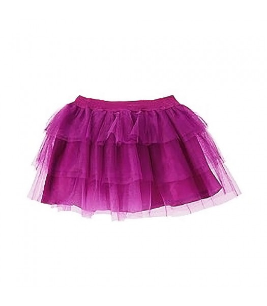 Crazy8 Neon Purple Tired Tulle Skirt Wt Lace Overlay