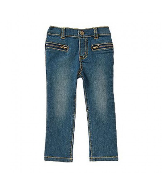 Crazy 8 Blue Denim Zipper Pocket Skinny Jeans
