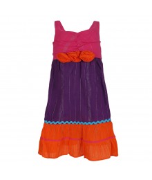 Youngland Colorblock Guauze Sundress