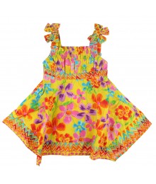 Youngland Yellow Floral Woven Sundress
