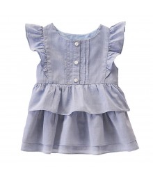 Gymboree Blue(Sunwashed) Layered Ruffle Tunic