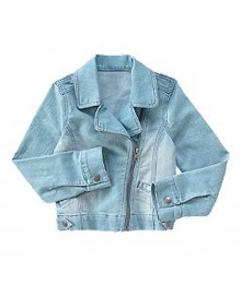 Crazy 8 Blue Faded Denim Moto Jean Jacket
