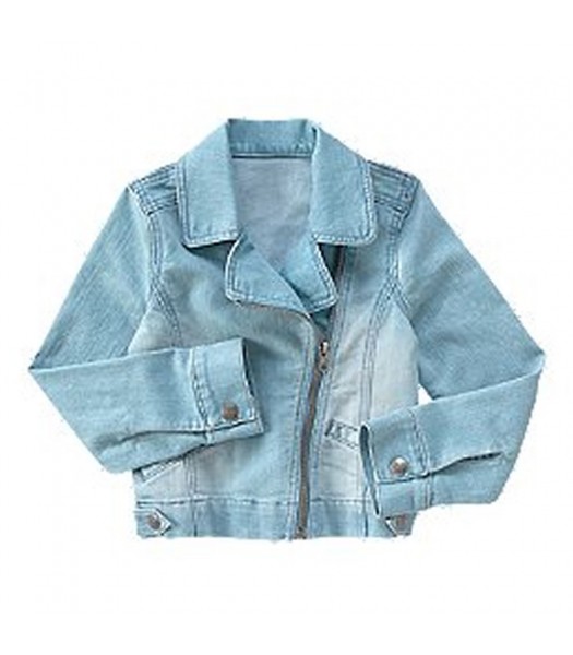 Crazy 8 Blue Faded Denim Moto Jean Jacket