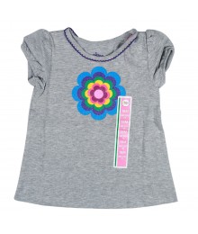 Citrco Flowered Grey Top