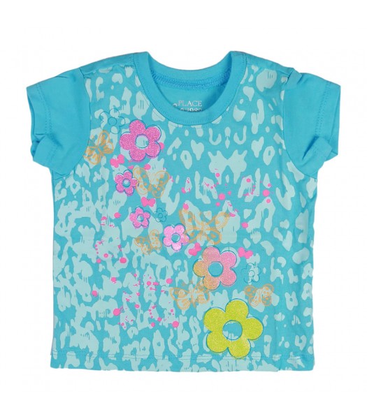 Childrens Place Garden Butterfly Graphic Turq Tee