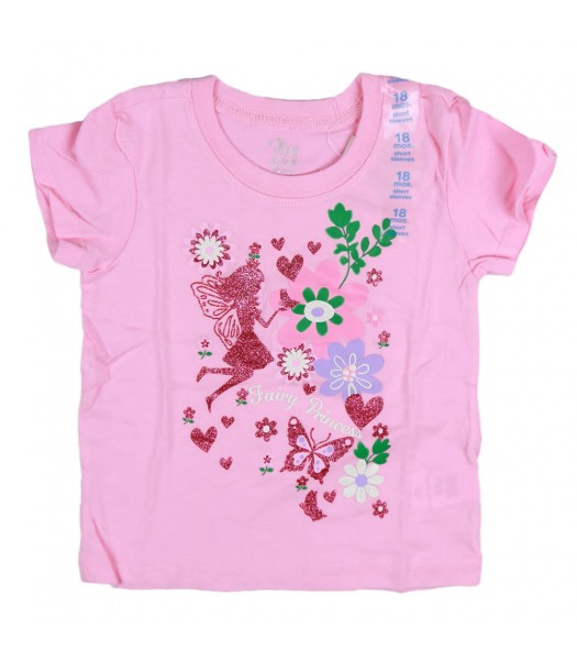 Childrens Place Pink Fairy Princess Graphic Tee